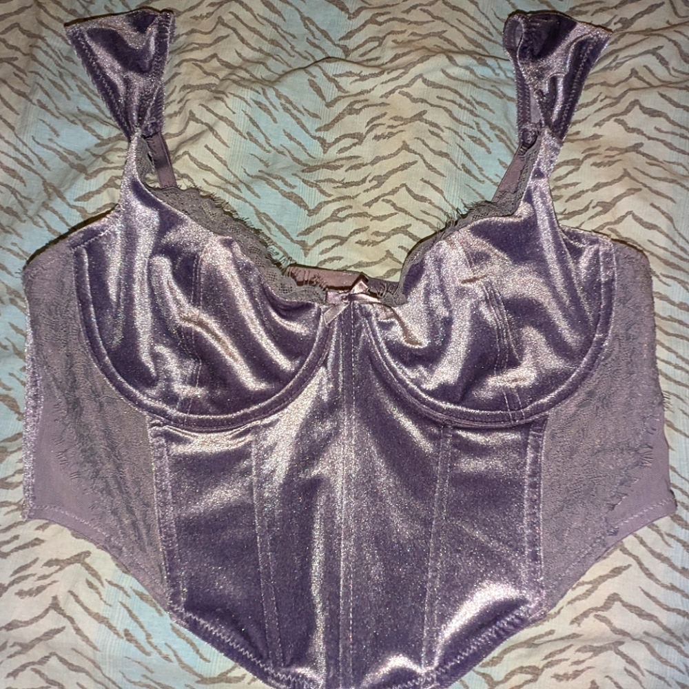 Lavender Velvet Garage Corset Top